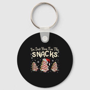 Ich bin nur wegen der Snacks Weihnachtskuchen Debb Schlüsselanhänger