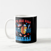 Ich bin nur wegen der Würstchen hier Lustiger 4. J Kaffeetasse (Links)