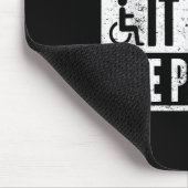 Ich bin nur wegen des Parkens Lustiger Rollstuhl D Mousepad (Ecke)