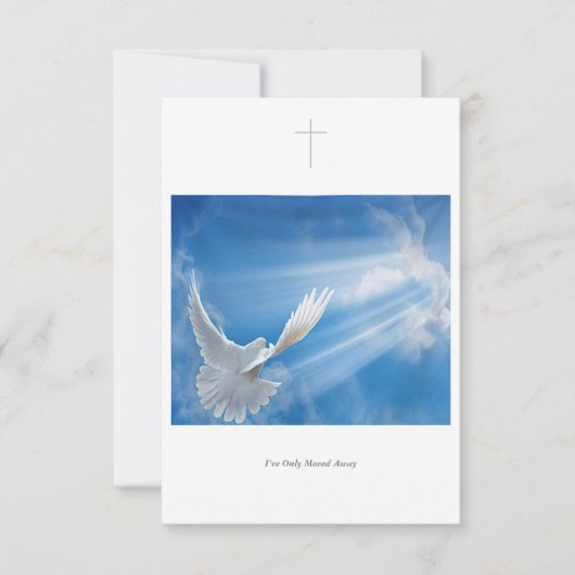 Ich bin nur weggezogen dankeskarte (Vorderseite)