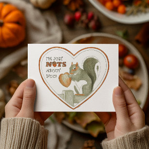 Ich bin Nüsse über dich Eichhörnchen Postkarte
