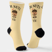 Ich bin Nüsse über dich Valentine einfache lustige Socken (Gewinkelt)