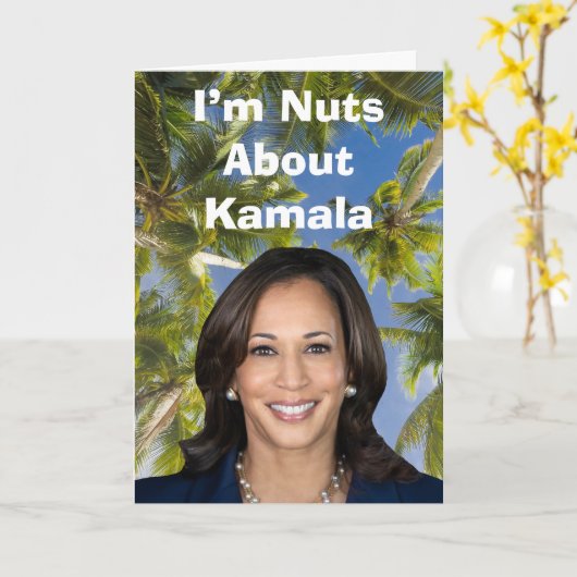 Ich bin Nüsse über Kamala Karte (Gelbe Blume)