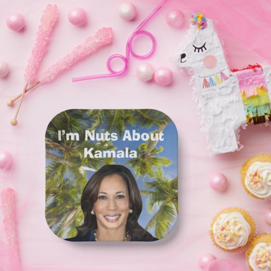 Ich bin Nüsse über Kamala Pappteller (Party)