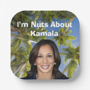 Ich bin Nüsse über Kamala Pappteller