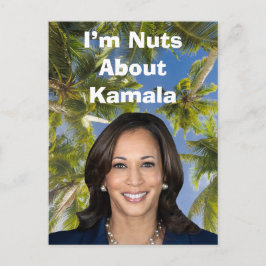Ich bin Nüsse über Kamala Postkarte