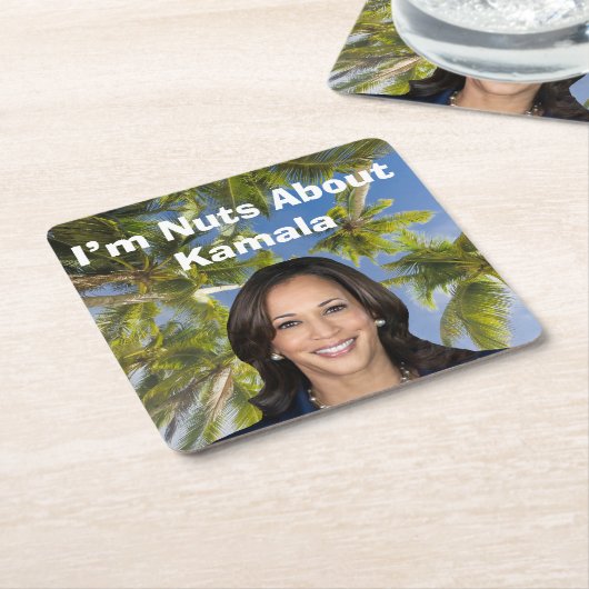 Ich bin Nüsse über Kamala Rechteckiger Pappuntersetzer (angewinkelt)