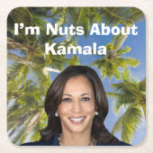 Ich bin Nüsse über Kamala Rechteckiger Pappuntersetzer (Vorderseite)