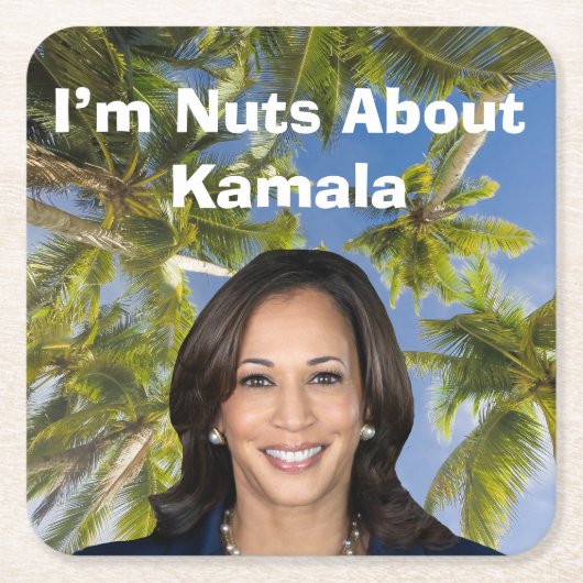 Ich bin Nüsse über Kamala Rechteckiger Pappuntersetzer (Vorderseite)