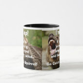 Ich bin oben! Wenn Sie buschige Erwartung die mit Tasse (Zentrum)