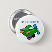 Ich bin offiziell acht, Jet-Flugzeug Button (Vorne & Hinten)