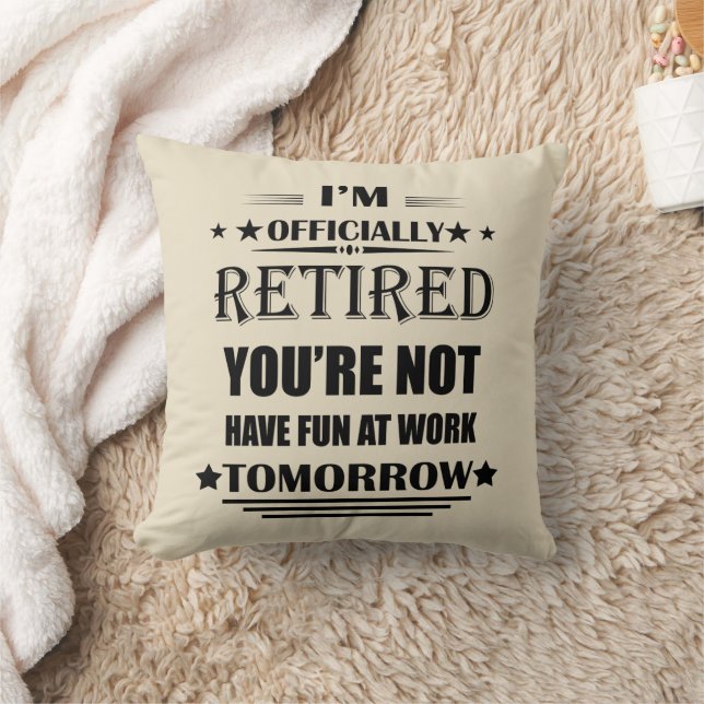Ich bin offiziell pensioniert Funny Retirement Ges Kissen (Decke)
