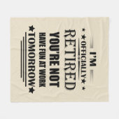 Ich bin offiziell pensionierte lustige Geschenke f Fleecedecke (Vorderseite (Horizontal))