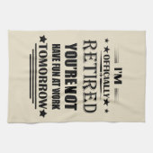 Ich bin offiziell pensionierte lustige Geschenke f Geschirrtuch (Horizontal)