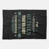 Ich bin offiziell pensionierte lustige Geschenke f Geschirrtuch (Horizontal)