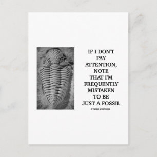 Ich bin oft nur ein Fossil (Trilobit) falsch gemac Postkarte