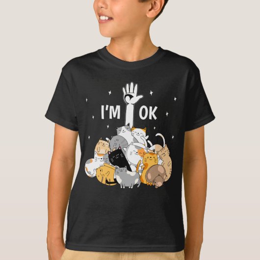 Ich bin Ok Funny Cats Lover T-Shirt (Vorderseite)