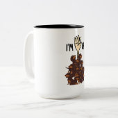 Ich bin Ok Funny Dackel Dog Pet Besitzer Zweifarbige Tasse (Vorderseite Links)