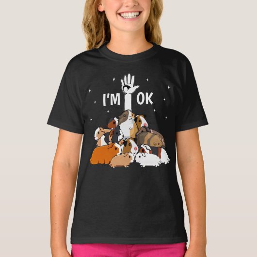 Ich bin Ok Funny Guinea Pigs Lover T-Shirt (Vorderseite)