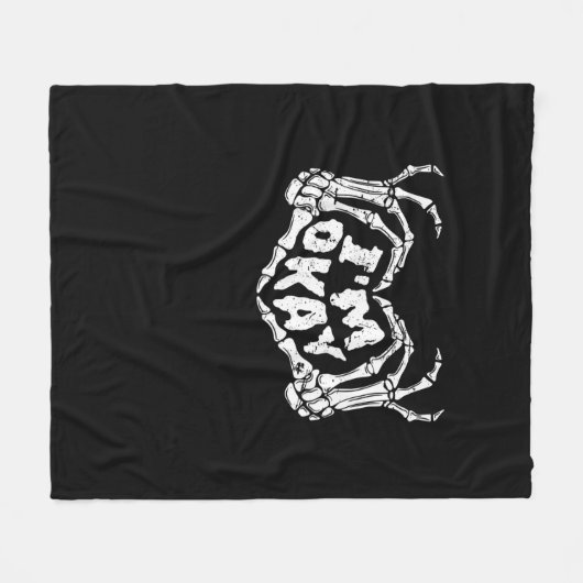 Ich bin okay Funny Halloween Kostüm Skeleton Hände Fleecedecke (Vorderseite (Horizontal))