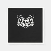 Ich bin okay Funny Halloween Kostüm Skeleton Hände Serviette (Vorderseite)