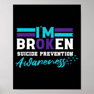 Ich bin okay Gebrochen _ Präventionsbewusstsein Poster