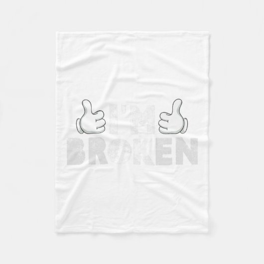 Ich bin okay, ich bin gebrochen Suizidverhütung Ps Fleecedecke (Vorderseite)