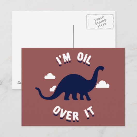 Ich bin Öl darüber!!! Postkarte (Vorne/Hinten)