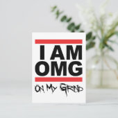 Ich bin OMG Postkarte (Stehend Vorderseite)