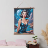 Ich bin On Vacation AI Concept Art von Xzendor7 Wandteppich Mit Holzrahmen (Schlafzimmer)