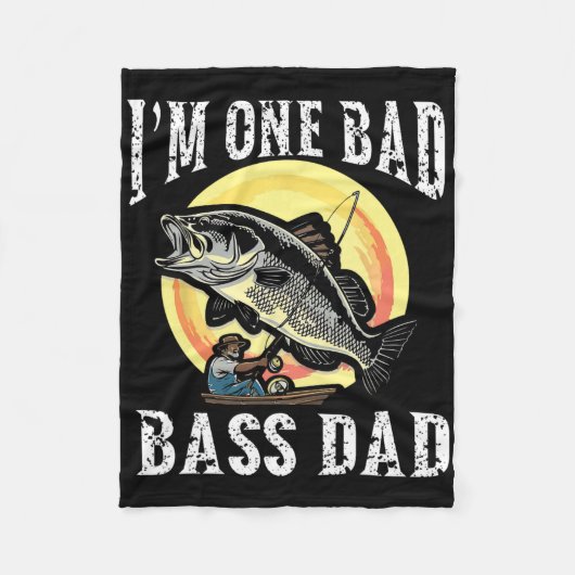 Ich bin One D B Dad Forellenbarsch B Fleecedecke (Vorderseite)