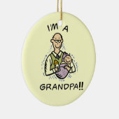 Ich bin Opa-Opa und Baby-Tshirts und Geschenke Keramikornament (Rechts)