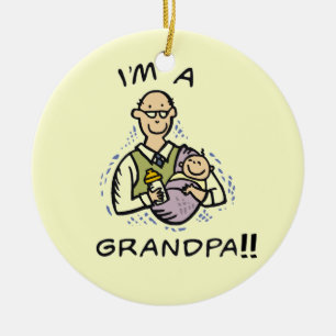 Ich bin Opa-Opa und Baby-Tshirts und Geschenke Keramikornament