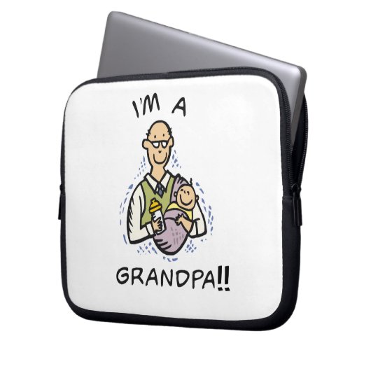 Ich bin Opa-Opa und Baby-Tshirts und Geschenke Laptopschutzhülle (Vorderseite Links)