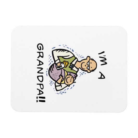 Ich bin Opa-Opa und Baby-Tshirts und Geschenke Magnet (Horizontal)