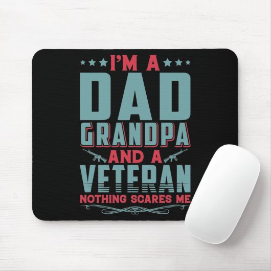 Ich bin Opa und ein Veteran macht mir nichts Angst Mousepad (Mit Mouse)