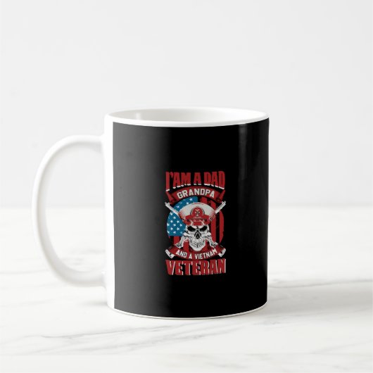 Ich bin Opa und Veteran Vietnam Kaffeetasse (Links)