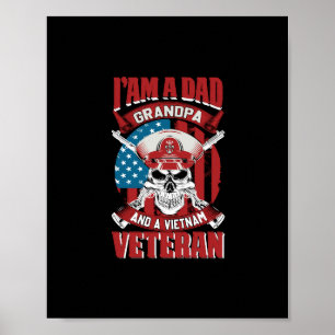 Ich bin Opa und Veteran Vietnam Poster
