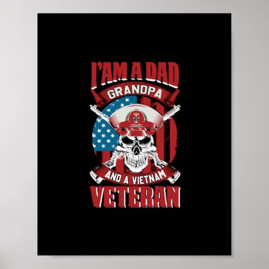 Ich bin Opa und Veteran Vietnam Poster (Vorne)