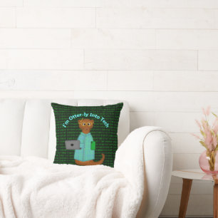 Ich bin Otter-ly in Tech Kissen