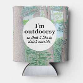 Ich bin Outdoorsy Lake & Woods farbenfroher Bleist Dosenkühler