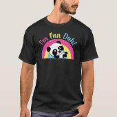 Ich bin Pan Duh Funny Niedlich Pansexual Panda T-Shirt (Vorderseite)