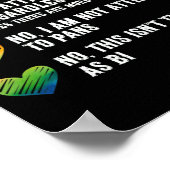 Ich bin Pansexual LGBTQIA Pride Rainbow Hearts Poster (Ecke)