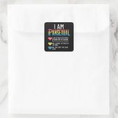 Ich bin Pansexual - LGBTQIA Pride Rainbow Hearts - Quadratischer Aufkleber (Tasche)
