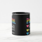Ich bin Pansexual - LGBTQIA Pride Rainbow Hearts - Tasse (Zentrum)