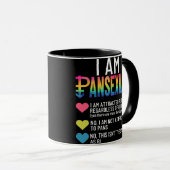 Ich bin Pansexual - LGBTQIA Pride Rainbow Hearts - Tasse (VorderseiteRechts)
