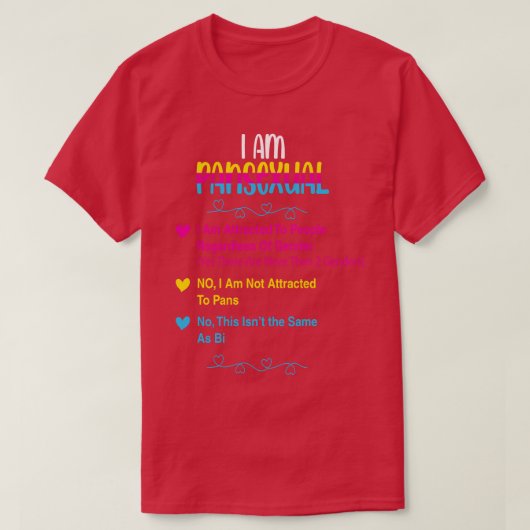 Ich bin Pansexual T-Shirt (Design vorne)