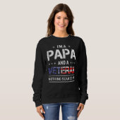 Ich bin Papa und Veteranen Opa Sweatshirt (Vorne ganz)