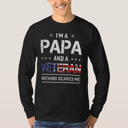 Ich bin Papa und Veteranen Opa T-Shirt (Vorderseite)