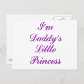 Ich bin Papys kleine Prinzessin Postkarte (Vorne/Hinten)